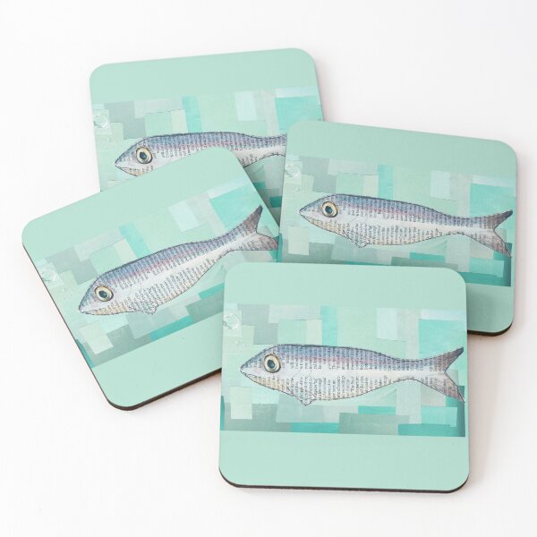 Item preview, Fish collage designed and sold by nutshellcards.