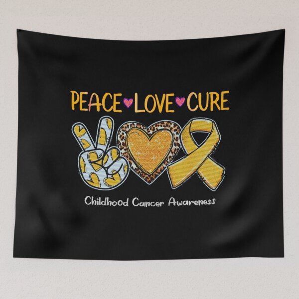 Item preview, Childhood Cancer Awareness Love Cure Yellow Ribbon designed and sold by MikaylaThomps.