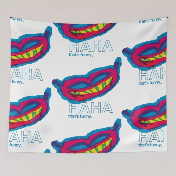 Item preview, HAHA that's funny.white pattern designed and sold by CURIOUsDADA.