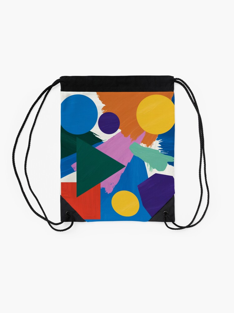 Thumbnail 2 of 3, Drawstring Bag, Abstract Painting designed and sold by Patricks-Art.