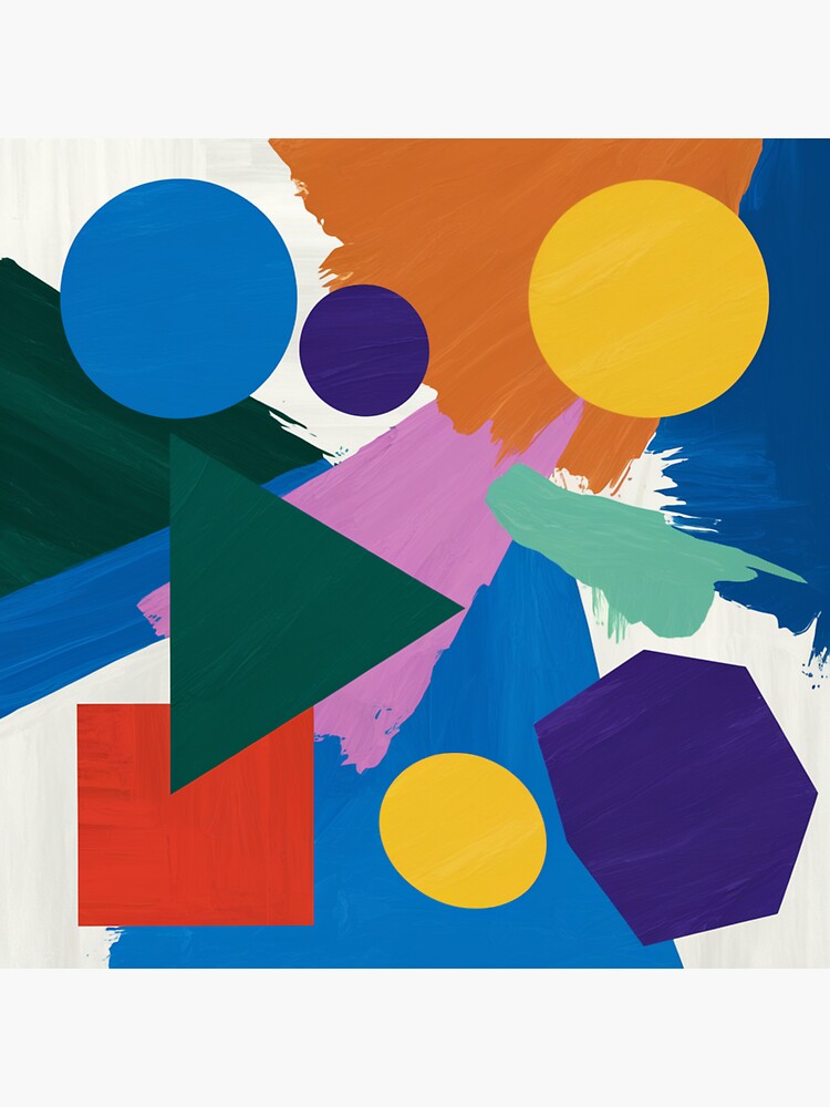 Thumbnail 3 of 3, Sticker, Abstract Painting designed and sold by Patricks-Art.
