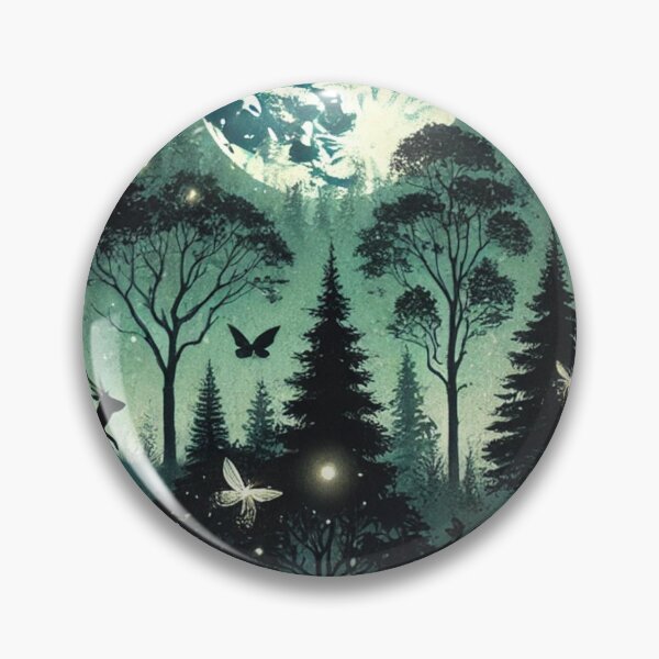Item preview, Mystical Moonlit Forest with Glowing Animals Under a Starry Sky designed and sold by TeslaSt0re.
