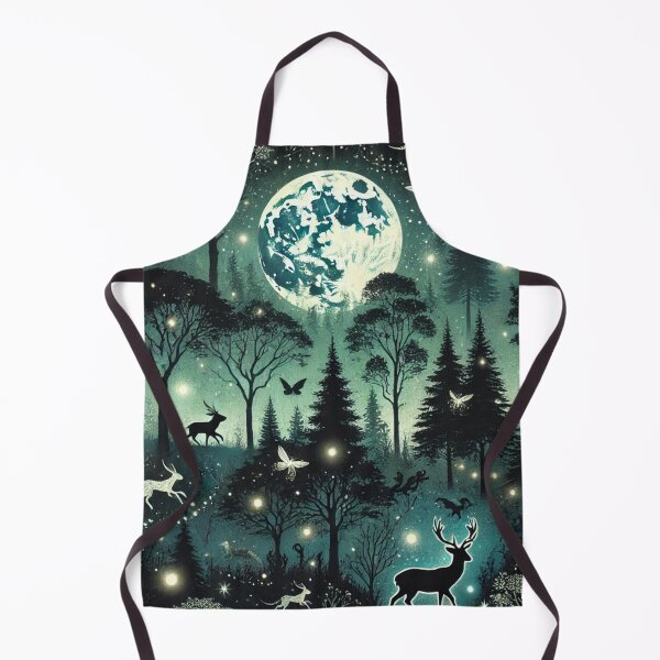 Item preview, Mystical Moonlit Forest with Glowing Animals Under a Starry Sky designed and sold by TeslaSt0re.