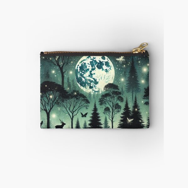 Item preview, Mystical Moonlit Forest with Glowing Animals Under a Starry Sky designed and sold by TeslaSt0re.