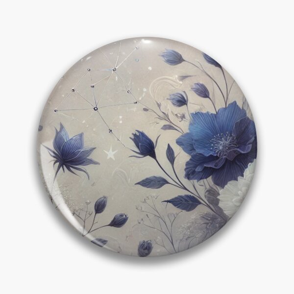 Item preview, Celestial Night with Delicate Flowers and Constellations in a Mystical Landscape designed and sold by TeslaSt0re.