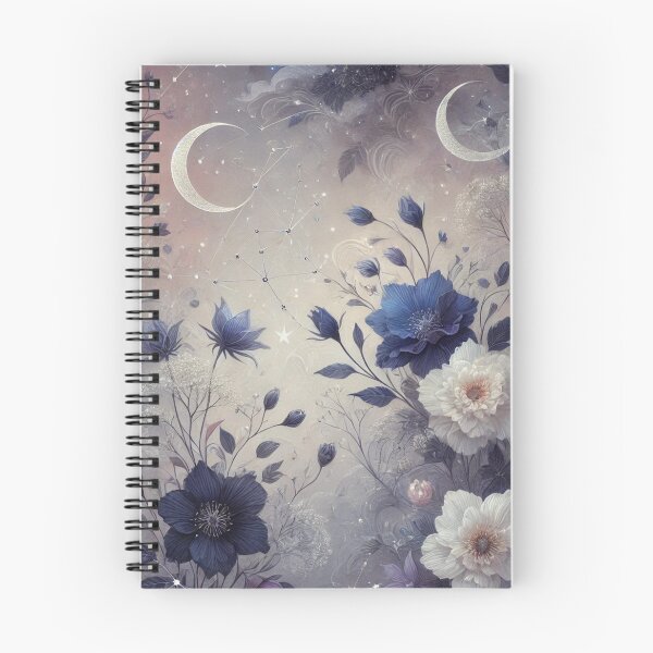 Item preview, Celestial Night with Delicate Flowers and Constellations in a Mystical Landscape designed and sold by TeslaSt0re.