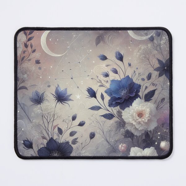 Item preview, Celestial Night with Delicate Flowers and Constellations in a Mystical Landscape designed and sold by TeslaSt0re.