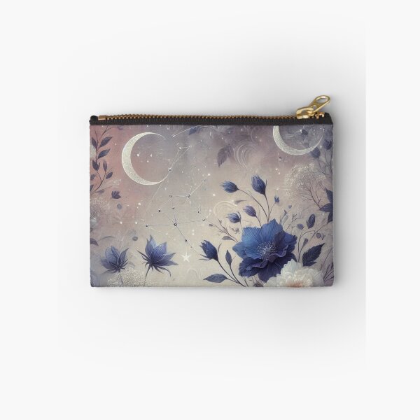 Item preview, Celestial Night with Delicate Flowers and Constellations in a Mystical Landscape designed and sold by TeslaSt0re.