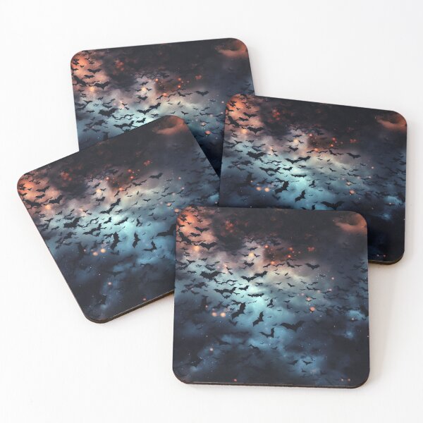 Item preview, Black bats in the night sky designed and sold by pinkal.