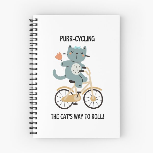 Item preview, CAT ON BIKE, PurrCycling, designed and sold by DesignByMalwina.