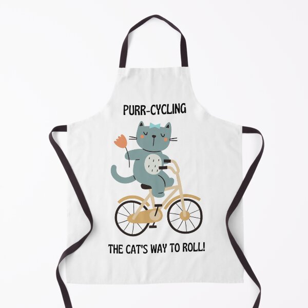 Item preview, CAT ON BIKE, PurrCycling, designed and sold by DesignByMalwina.