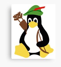 Robin Tux - Arch Linux Penguin Canvas Print