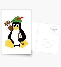 Robin Tux - Arch Linux Penguin Postcards