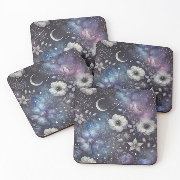 Item preview, Mystical Floral Design with Celestial Constellations and Night Sky Elements designed and sold by TeslaSt0re.
