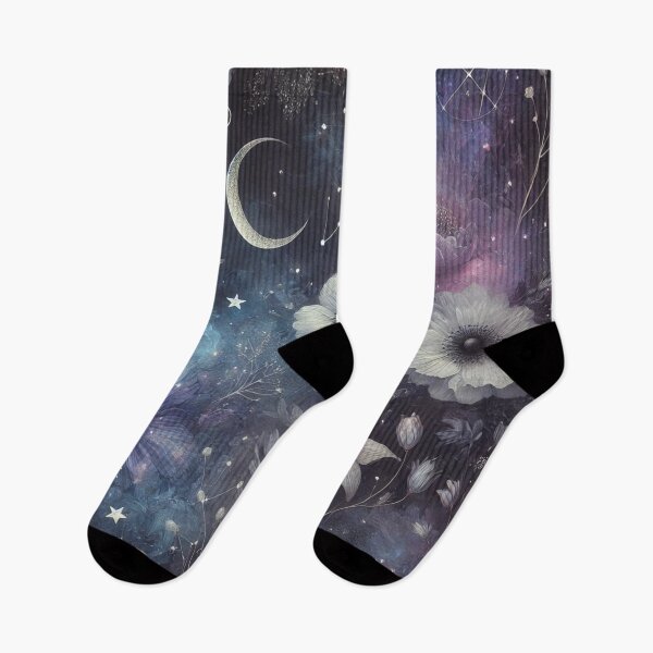 Item preview, Mystical Floral Design with Celestial Constellations and Night Sky Elements designed and sold by TeslaSt0re.