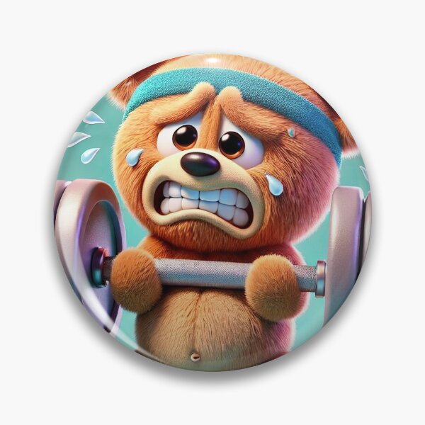 Item preview, Teddy bear with band lifting weights designed and sold by Osintown.
