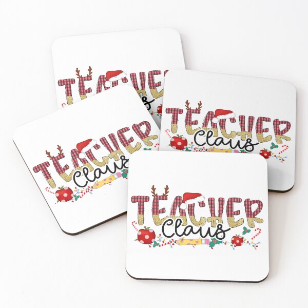 Item preview, Teacher Claus Christmas Design with Festive Plaid and Gold designed and sold by CultDigHoriz.