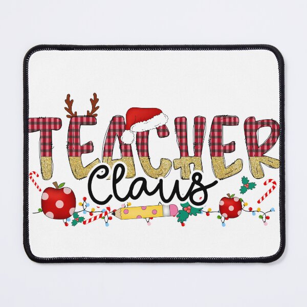 Item preview, Teacher Claus Christmas Design with Festive Plaid and Gold designed and sold by CultDigHoriz.