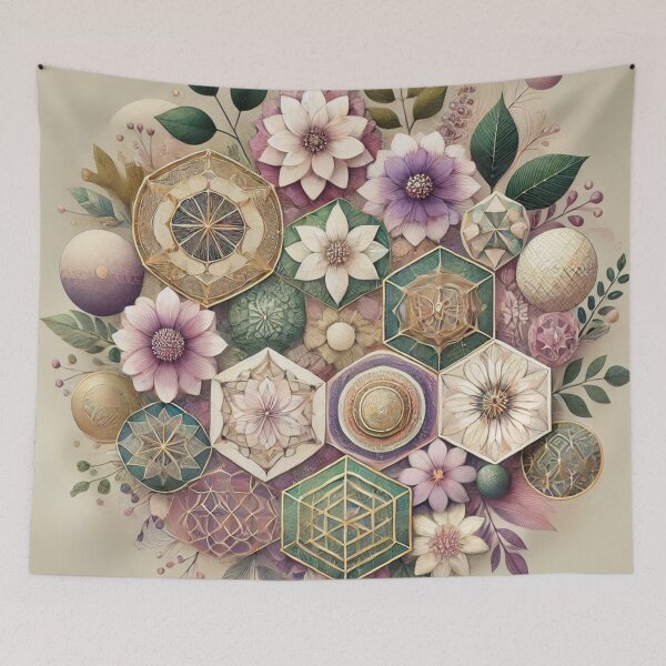 Item preview, Intricate Botanical Mandala with Floral and Geometric Patterns designed and sold by TeslaSt0re.