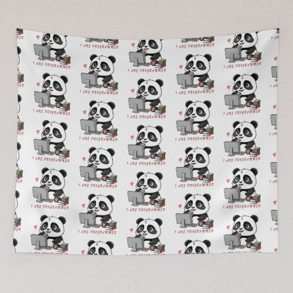 Item preview, I are programmer panda version super cute hacker panda designed and sold by RAZ1995.