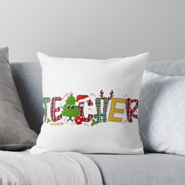 Item preview, Festive Teacher Christmas Design with Plaid and Holiday Icons designed and sold by CultDigHoriz.