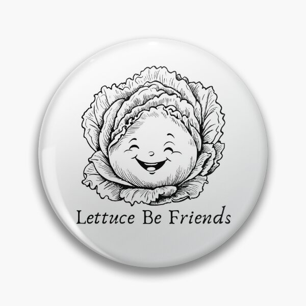 Artikelvorschau, Lettuce Be Friends Strichzeichnung entworfen und verkauft von GeoSketchWear.