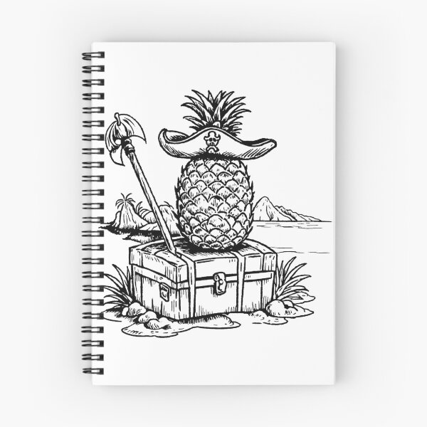 Item preview, Pineapple Pirate with a Treasure Chest designed and sold by GeoSketchWear.