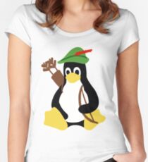 Robin Tux - Arch Linux Penguin Women's Fitted Scoop T-Shirt