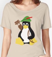 Robin Tux - Arch Linux Penguin Women's Relaxed Fit T-Shirt