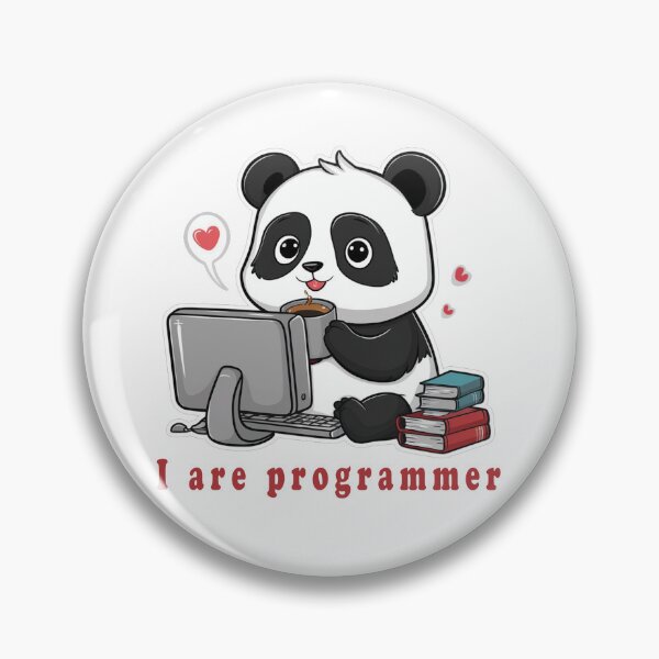 Item preview, I are programmer panda version super cute hacker panda designed and sold by RAZ1995.