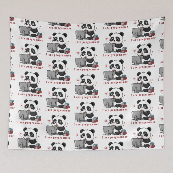 Item preview, I are programmer panda version super cute hacker panda designed and sold by RAZ1995.