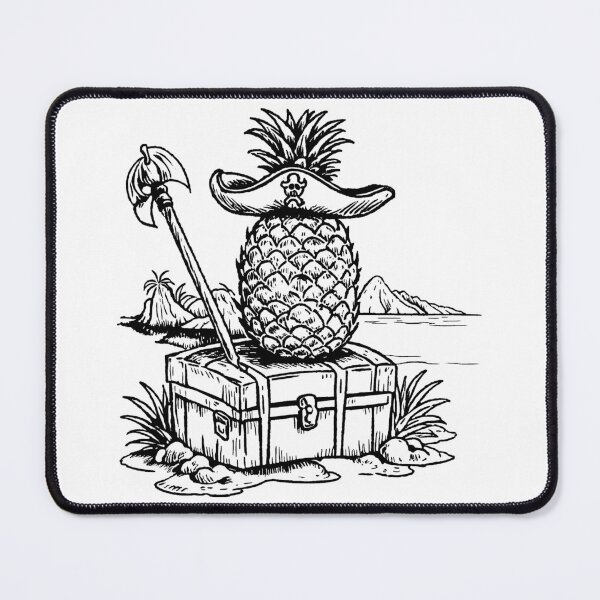 Item preview, Pineapple Pirate with a Treasure Chest designed and sold by GeoSketchWear.