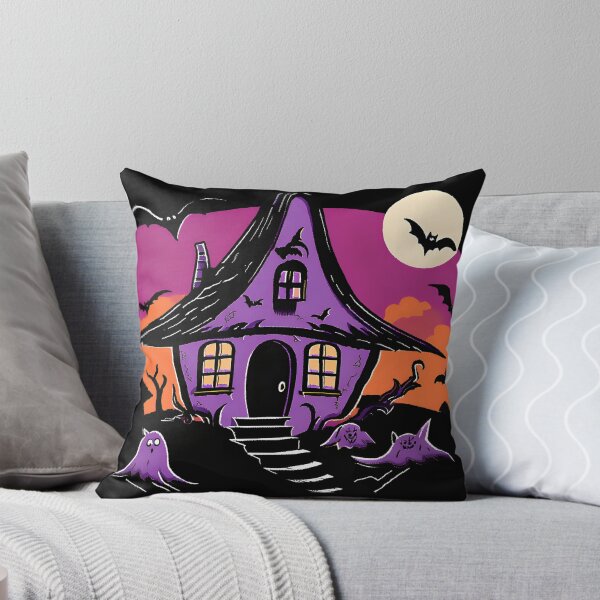 Item preview, Halloween Scary House with Bats and Ghosts designed and sold by MonicaSpolsky.