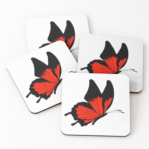 Item preview, Flying Butterfly Illustration - Red and Black designed and sold by MrsCreative1.