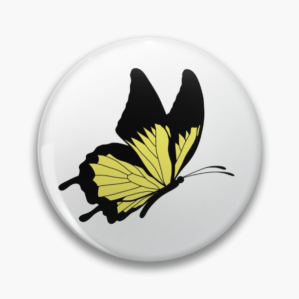 Item preview, Flying Butterfly Illustration - Light Yellow and Black designed and sold by MrsCreative1.