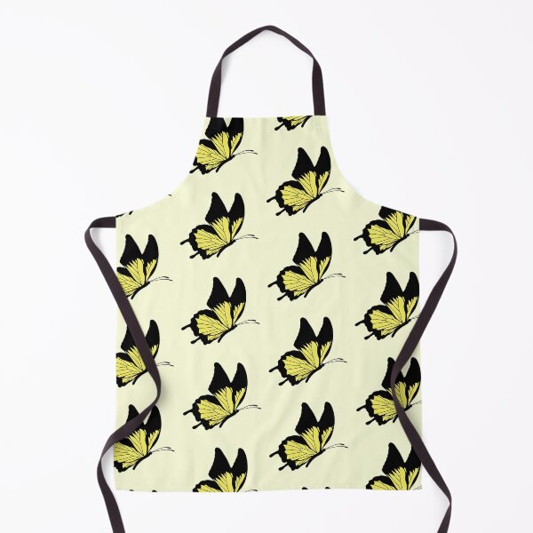 Item preview, Flying Butterfly Illustration - Light Yellow and Black designed and sold by MrsCreative1.