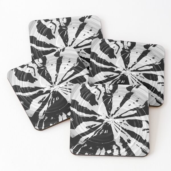 Item preview, abstract black and white fabric pattern designed and sold by sutas2520.