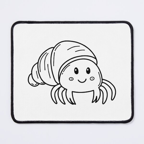 Item preview, Simple drawing of a hermit crab in a shell designed and sold by rasagamastore.
