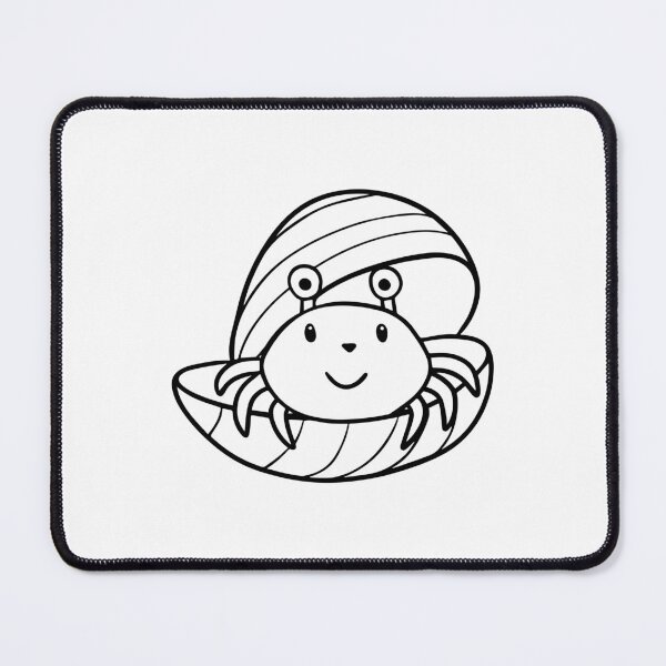 Item preview, Simple drawing of a hermit crab in a shell designed and sold by rasagamastore.