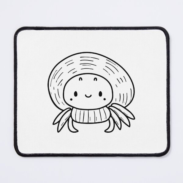 Item preview, Simple drawing of a hermit crab in a shell designed and sold by rasagamastore.