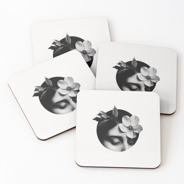 Item preview, woman portrait with a flower designed and sold by Ratatatts.