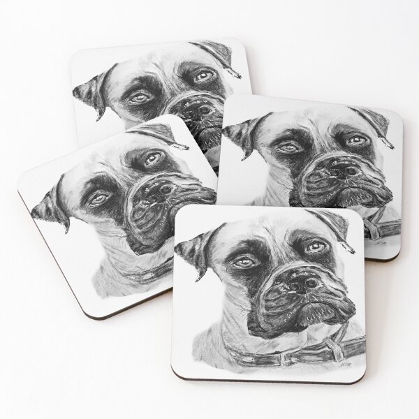 Item preview, Hand Painted Bull Mastiff in black and white designed and sold by Jennifer Morcom.