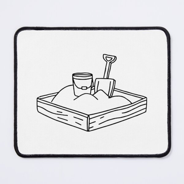 Item preview, Simple drawing of a mini shovel and bucket in the sandbox designed and sold by rasagamastore.
