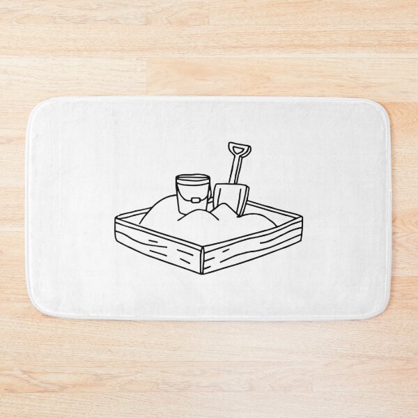Item preview, Simple drawing of a mini shovel and bucket in the sandbox designed and sold by rasagamastore.