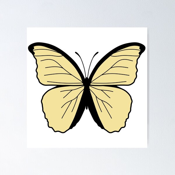 Item preview, Butterfly Illustration - Light Yellow designed and sold by MrsCreative1.