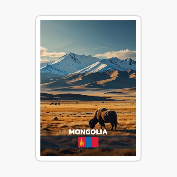 Aperçu de l'œuvre Voyage en Mongolie créée et vendue par Thistle-TShop.