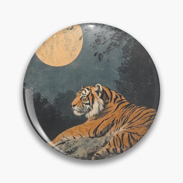 Item preview, Tiger in the Moonlight designed and sold by patternshoprad.