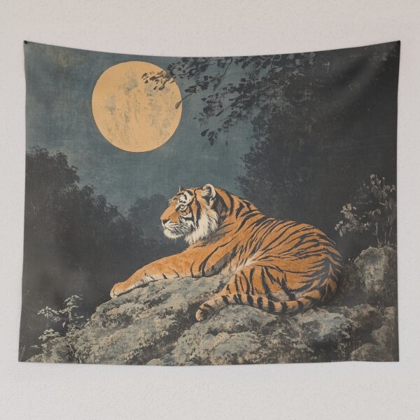 Item preview, Tiger in the Moonlight designed and sold by patternshoprad.