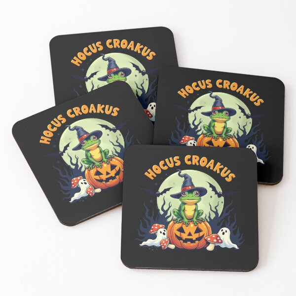 Item preview, Hocus Croakus Halloween Frog Witch on Pumpkin Spooky designed and sold by Hananiah Merch.