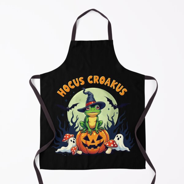 Item preview, Hocus Croakus Halloween Frog Witch on Pumpkin Spooky designed and sold by Hananiah Merch.
